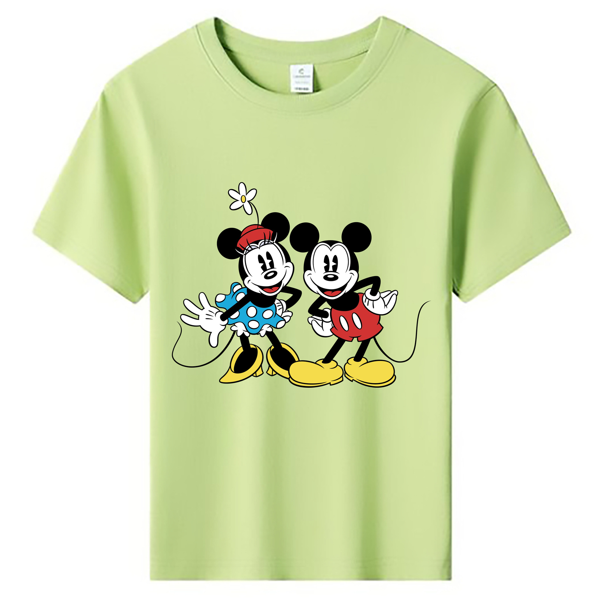 ミッキーマウス Mickey Mouse 綿100％キッズTシャツ（フロントプリント）